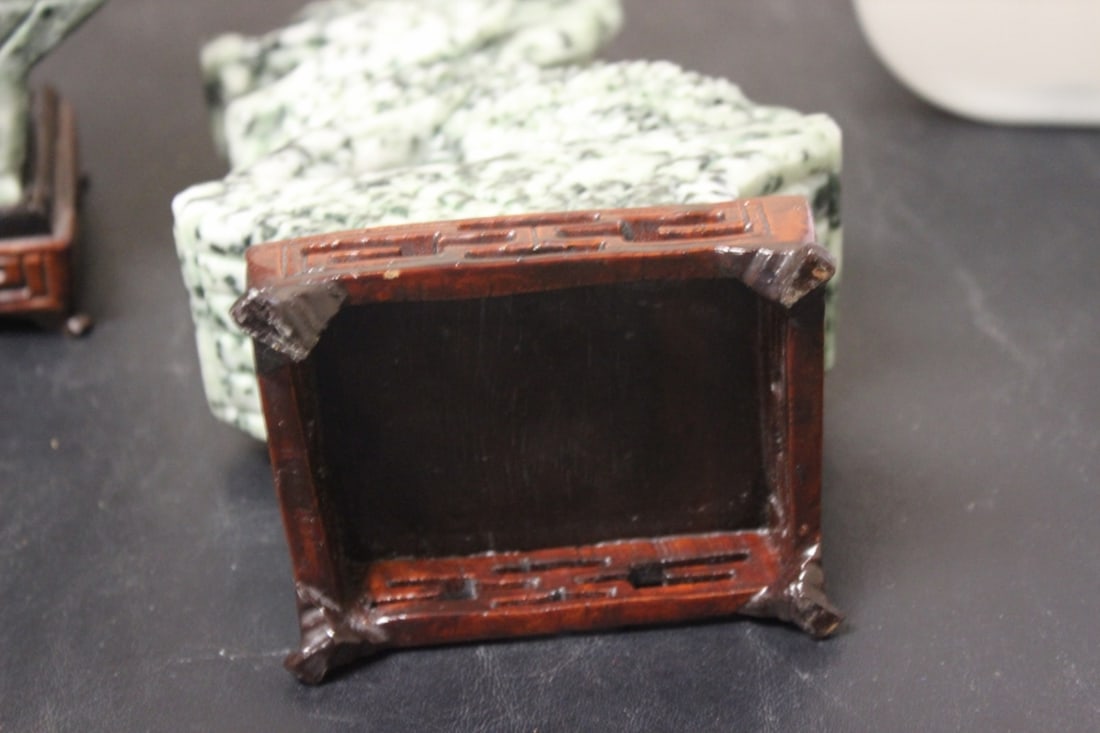 Set of Two Jade or Hardstone Chinese Beast - 10