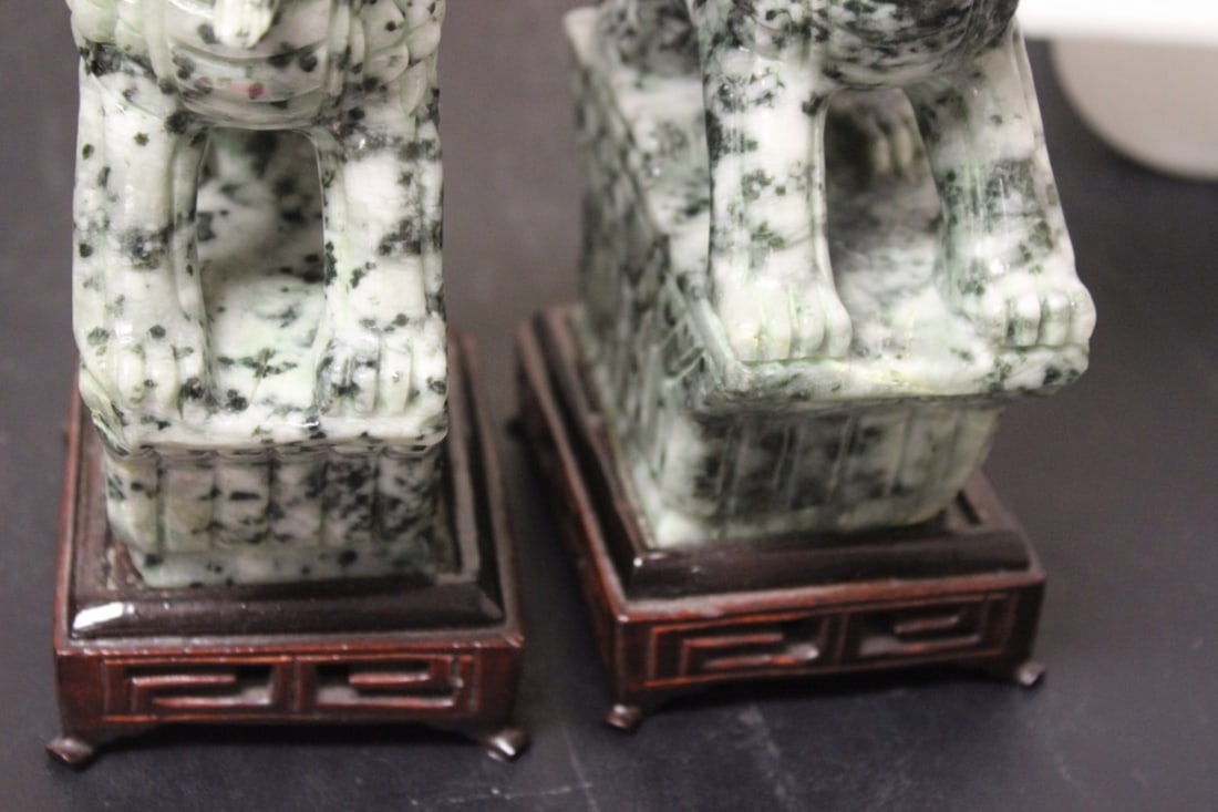 Set of Two Jade or Hardstone Chinese Beast - 14