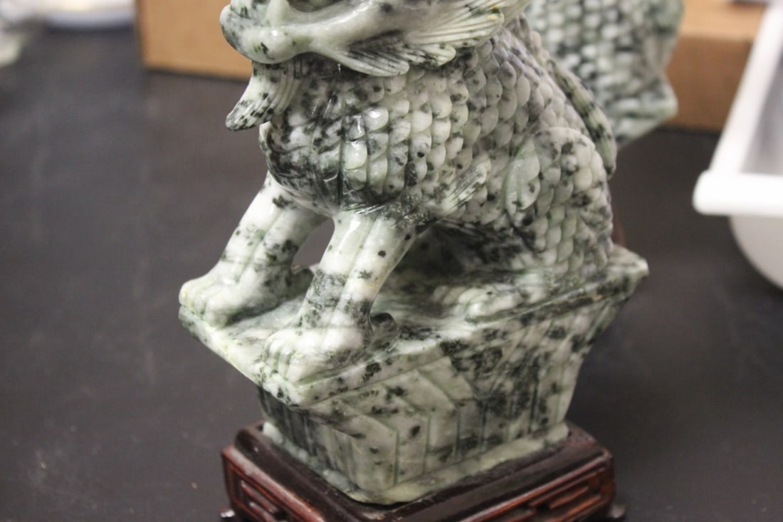 Set of Two Jade or Hardstone Chinese Beast - 6
