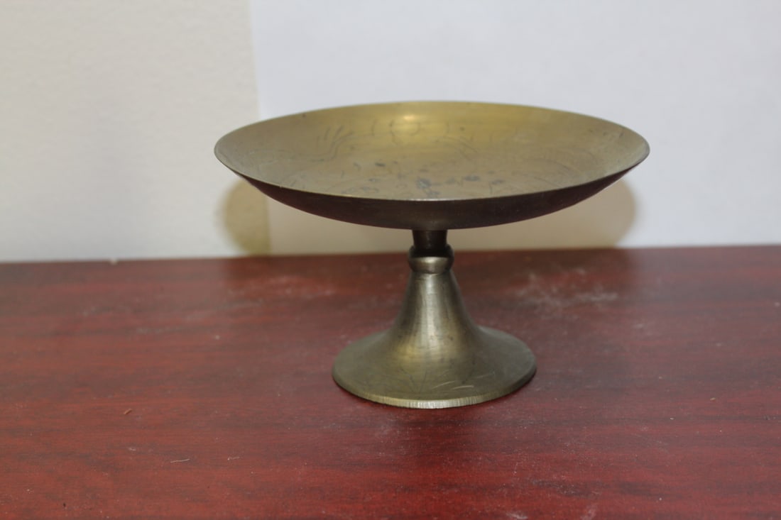A Chinese Brass Stem Bowl - 3