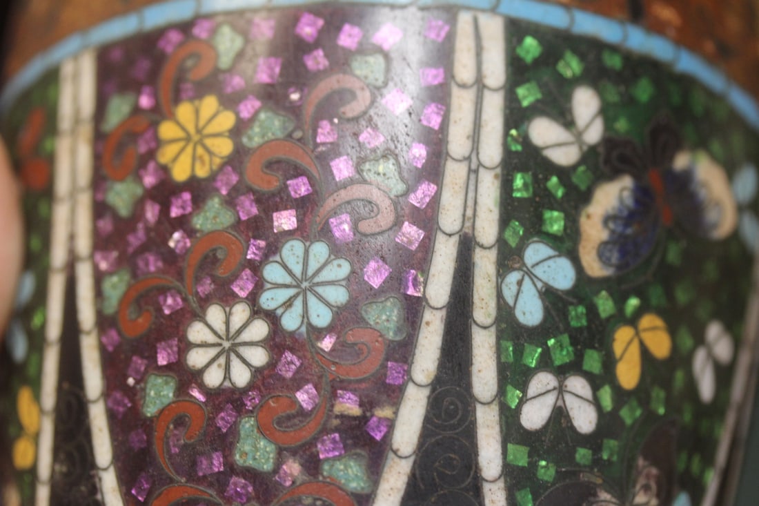 Antique Japanese Cloisonne Vase - 6