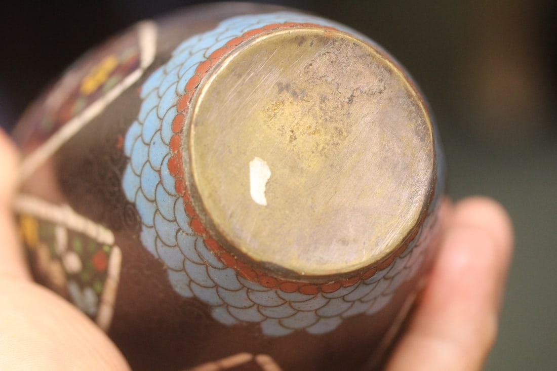 Antique Japanese Cloisonne Vase - 7