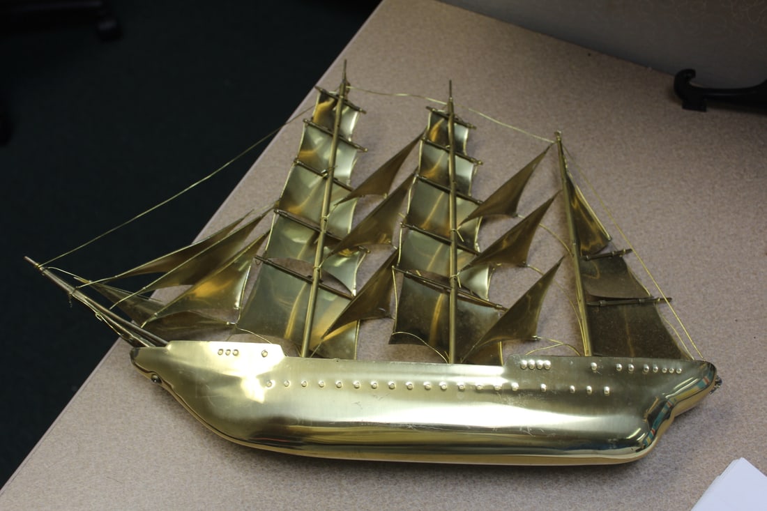 Metal Clipper Ship Wall Hanger - 5