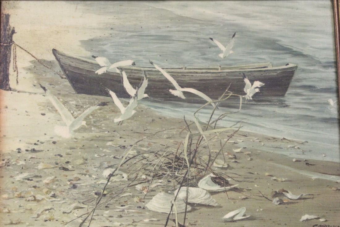A Signed Oil on Canvas - 4
