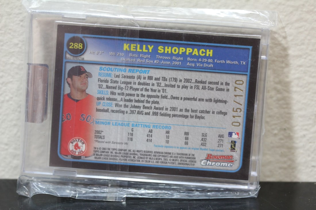 A Cased Kelly Shoppach Baseball Card - 2