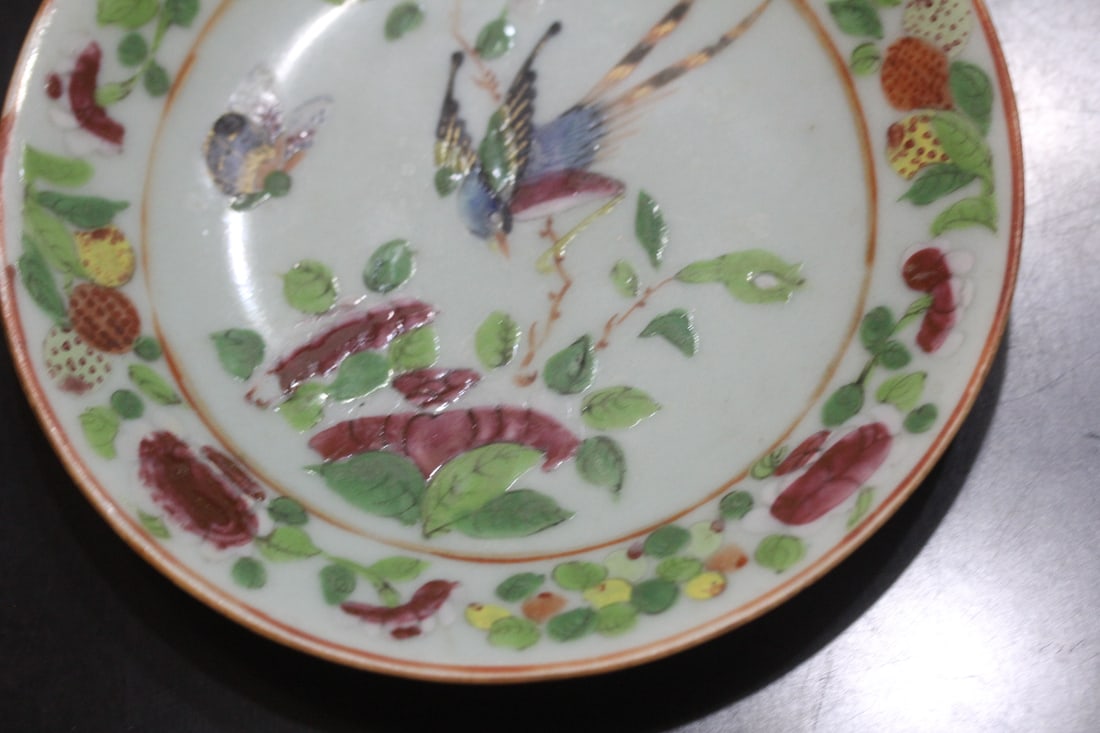Signed Chinese Export Bird Plate - 3