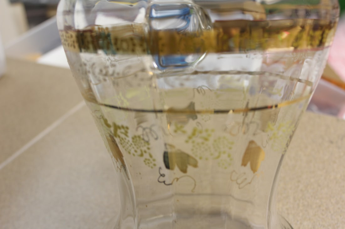 Victorian Inlaid Glass Pitcher - 3