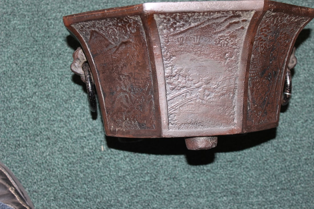 A Chinese Bronze or Cast Iron Plant Pot - 6