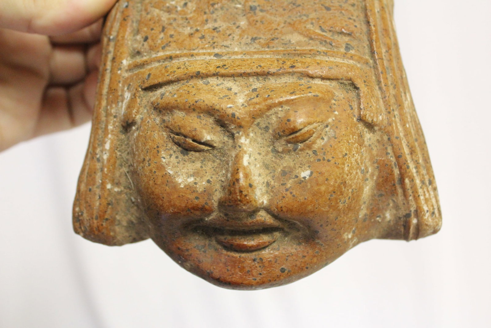 A Vintage Clay/Pottery Wall Hanger Mask - 5