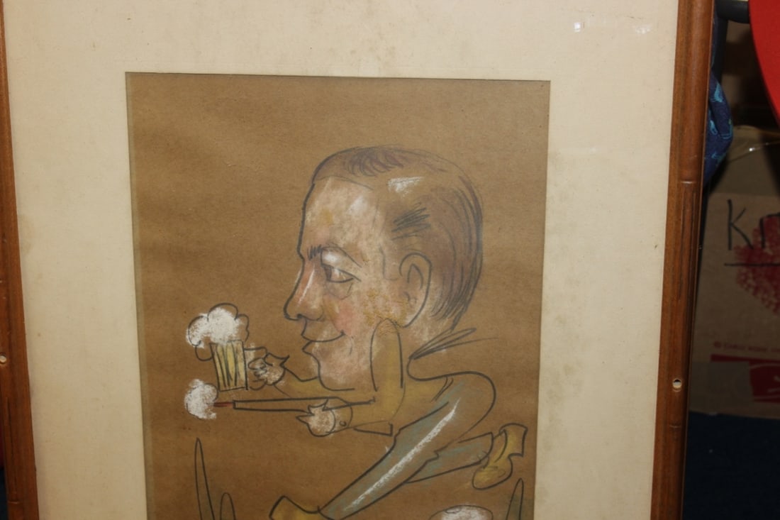 A Charcol / Pastel On Paper - Midcentury - 2