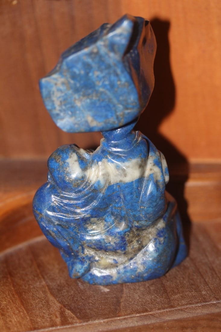 Chinese Lapis Lazuli Buddha Gemstone - 2
