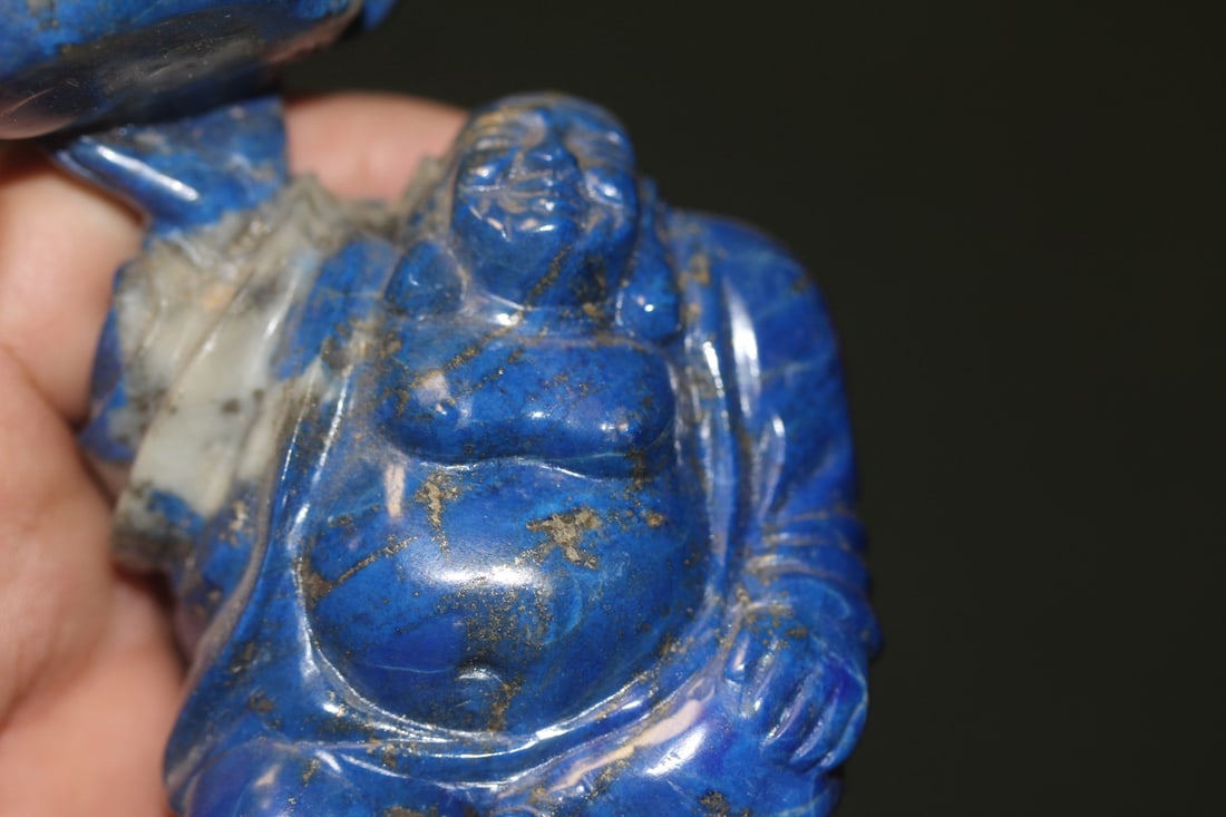 Chinese Lapis Lazuli Buddha Gemstone - 6