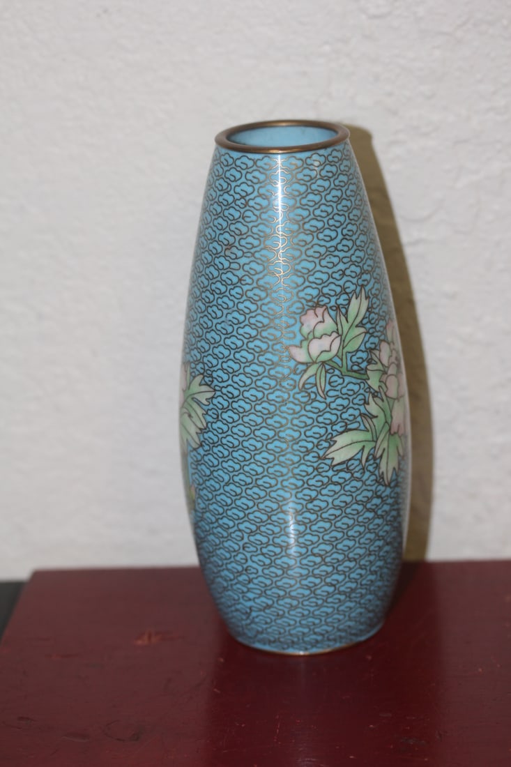 Unusual Shape Chinese Cloisonne Vase - 2