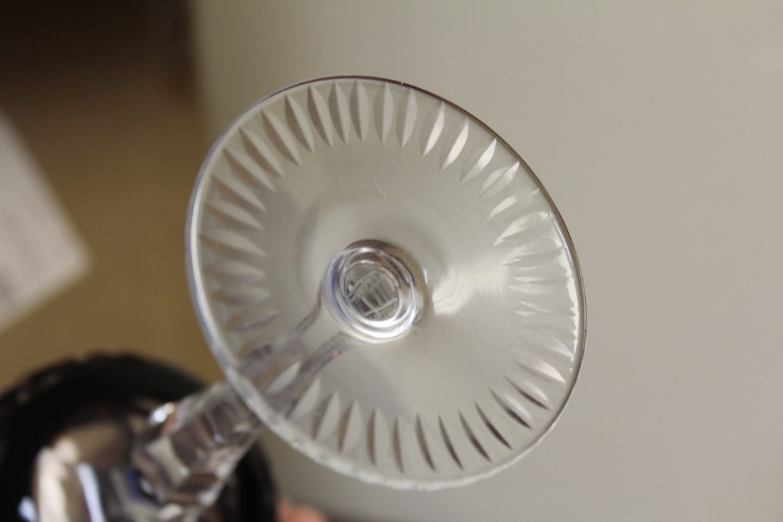 A Ruby Red Cut Glass Goblet - 10