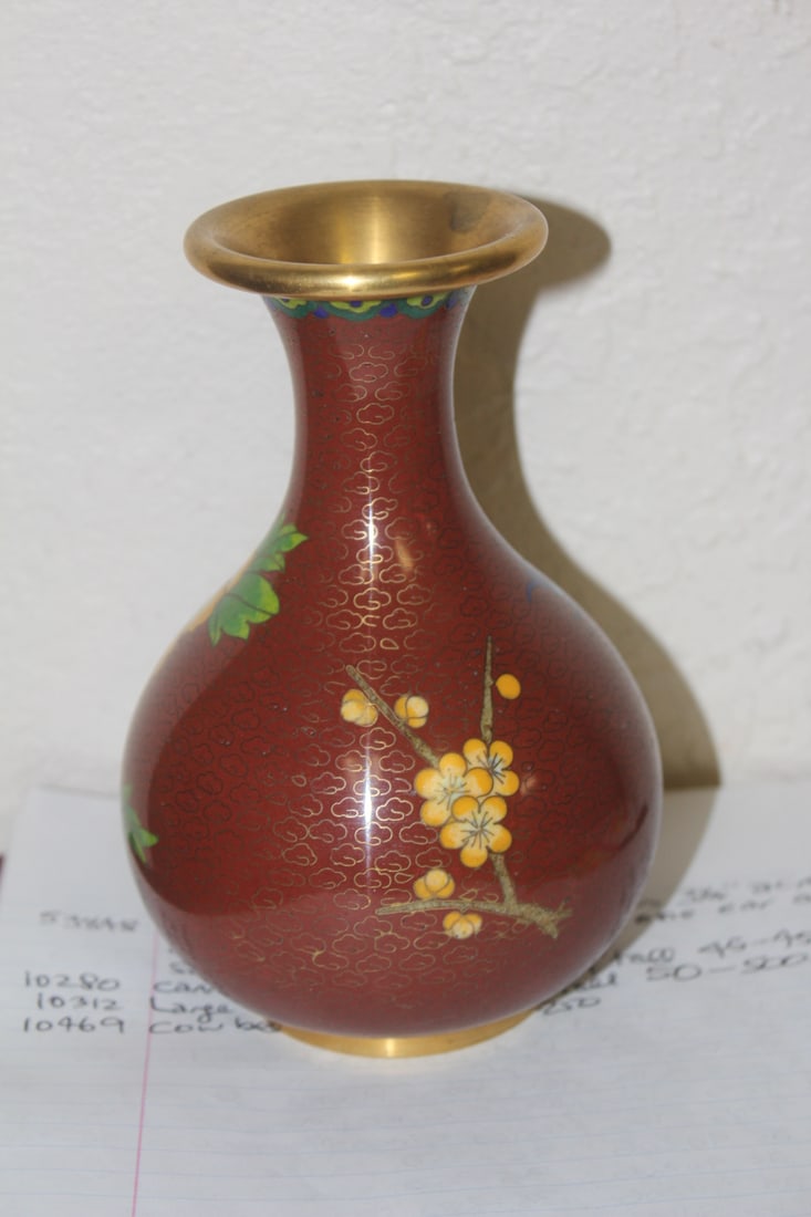 Chinese Cloisonne Tear Drop Vase - 3