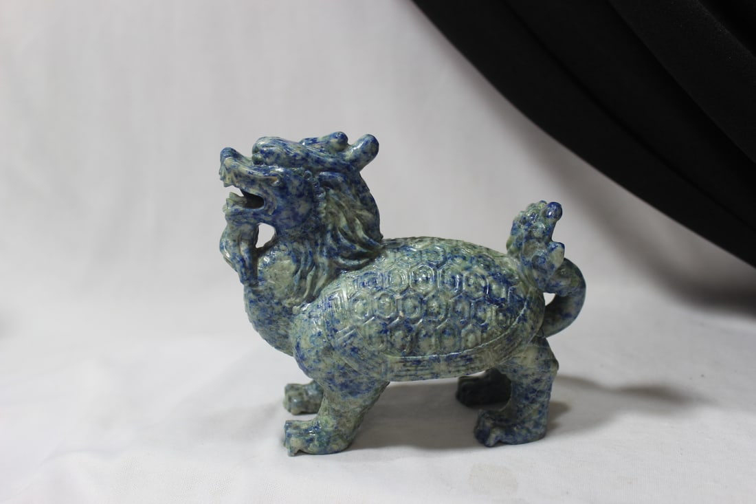 A Vintage Chinese Lapis Beast - 3