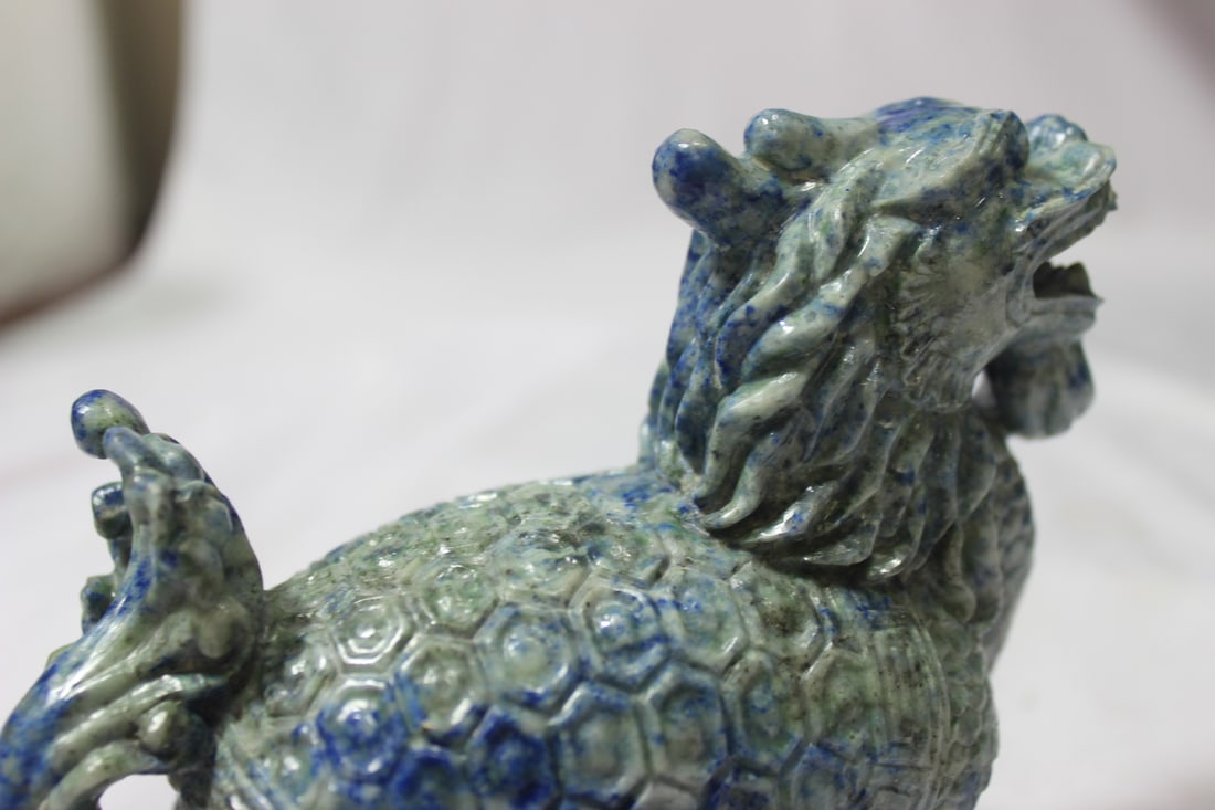 A Vintage Chinese Lapis Beast - 7
