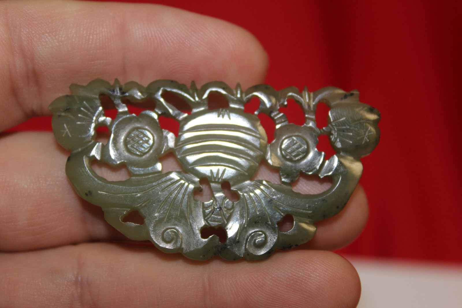Carved Jade Butterfly - 3