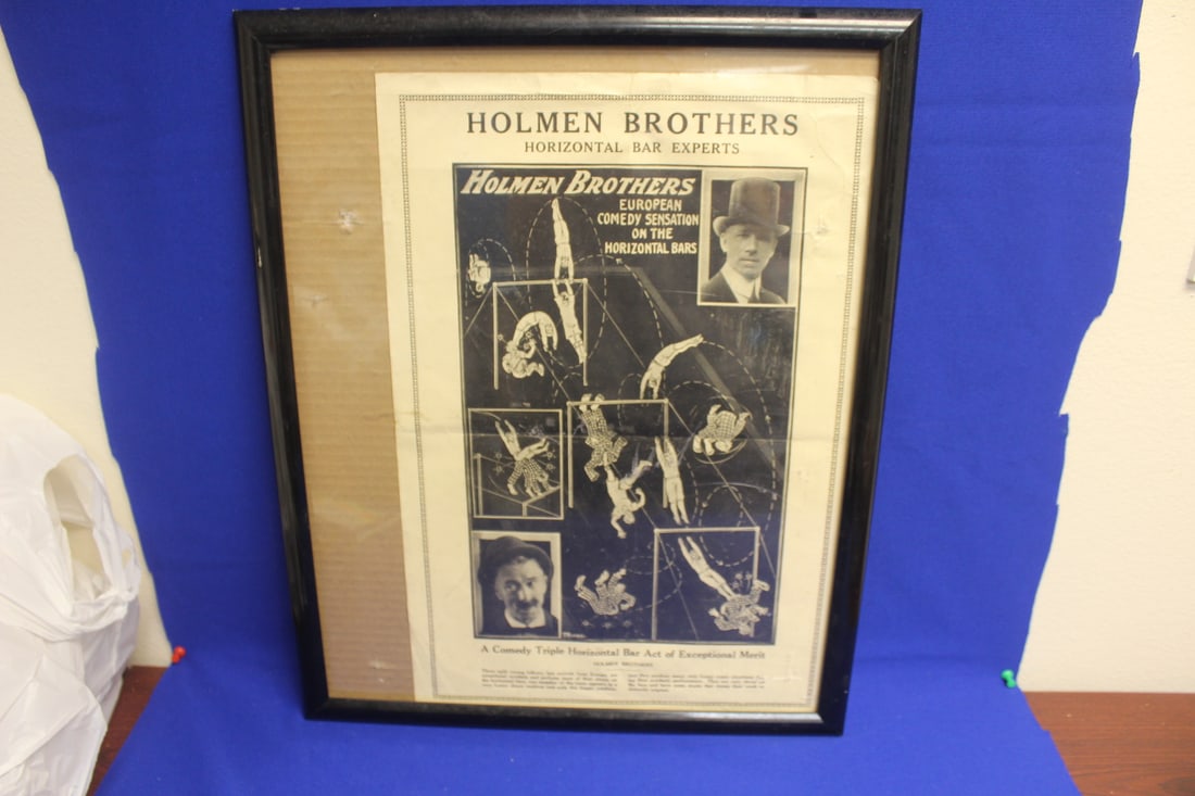A Vintage Holmen Brothers Poster: Probably early 20th century - sight= 11 3/8" x 18 1/2"