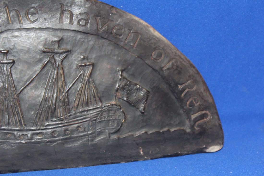 Vintage/Antique Ship Motif Chalk Wall Plaque - 5
