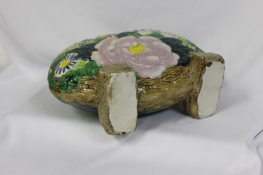 A Japanese Ceramic Ikebana Basket - 3