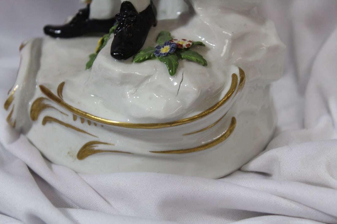 A German Meissen Porcelain Musician - 6