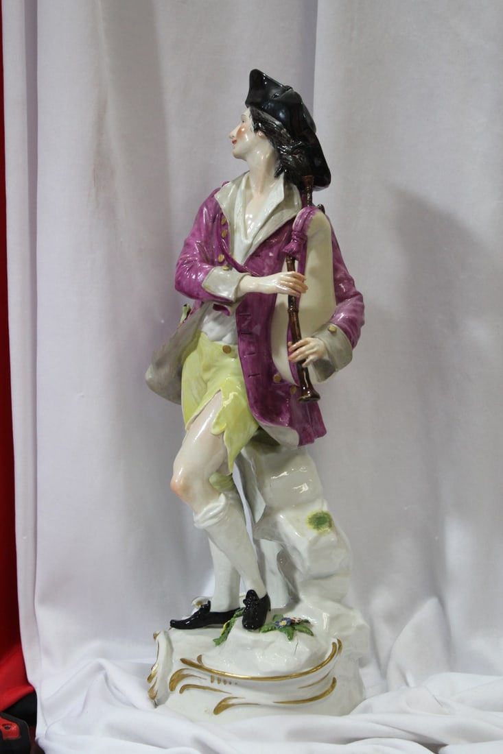 A German Meissen Porcelain Musician - 7