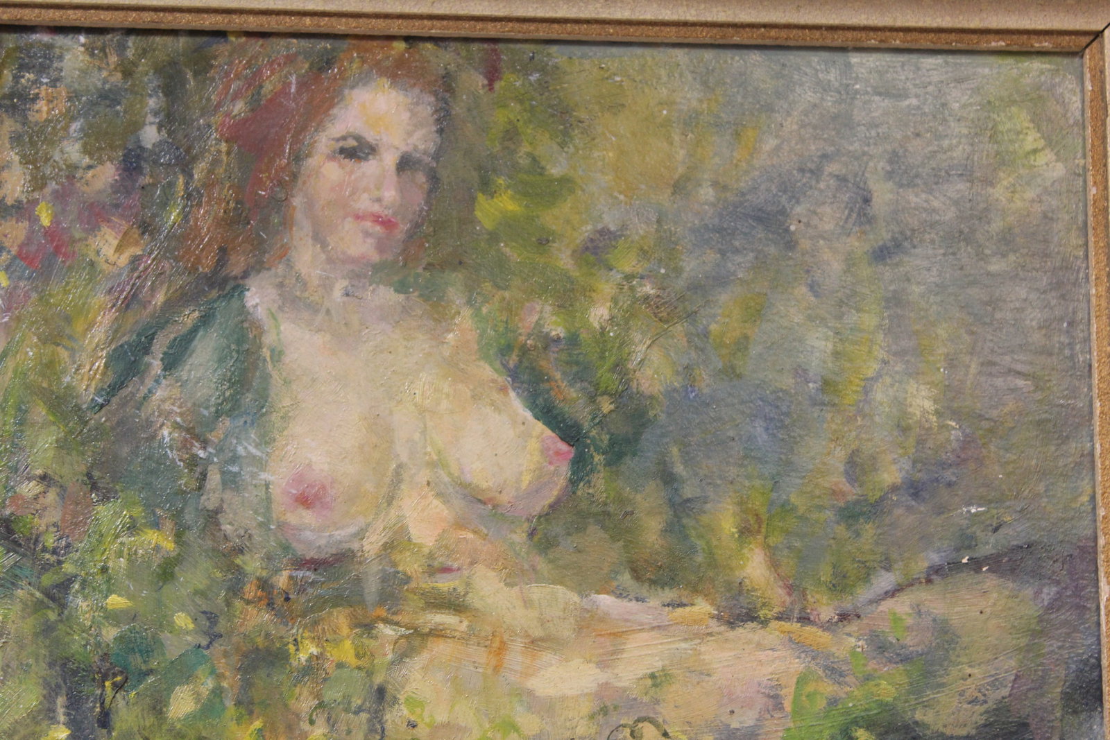 An Oil on Board of a Nude Lady - 2