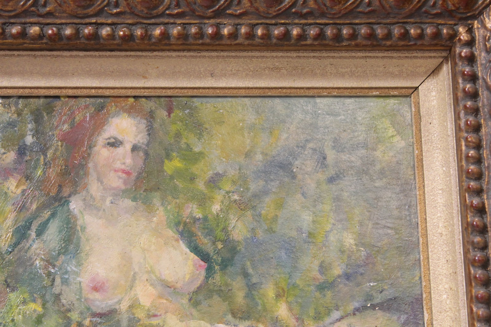 An Oil on Board of a Nude Lady - 5