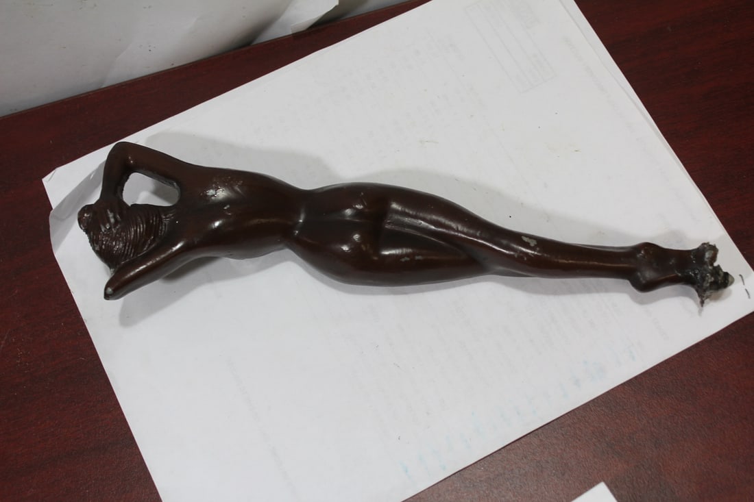 An Art Deco Metal Nude - 4