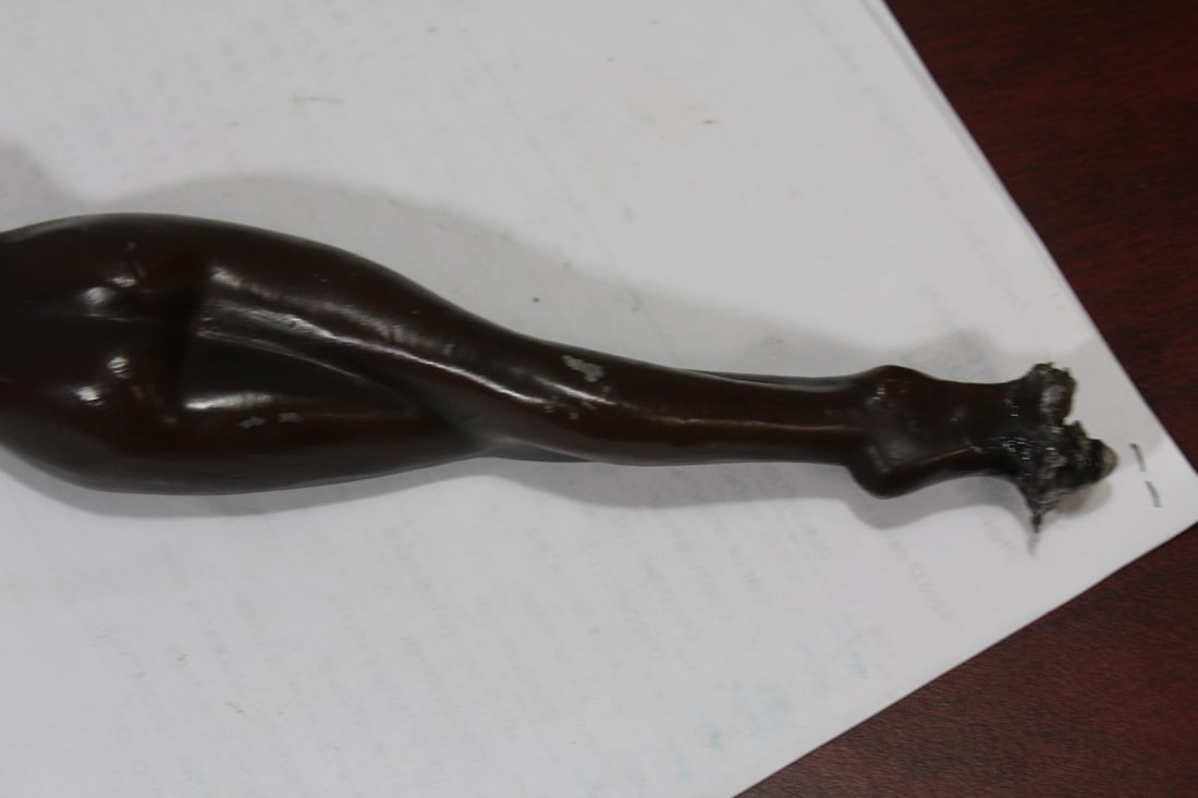 An Art Deco Metal Nude - 7