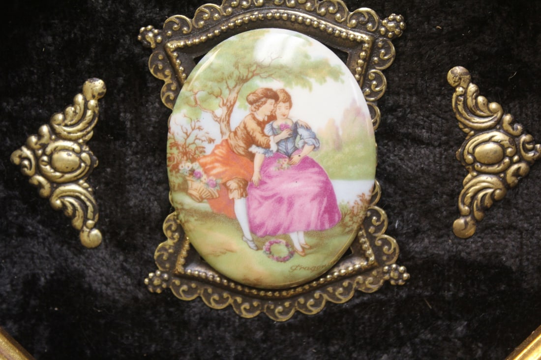 Framed Porcelain Picture - 2