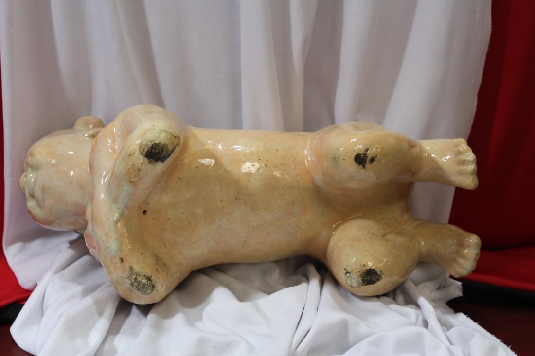 An Antique/Vintage Chinese Kneeling Boy - 6