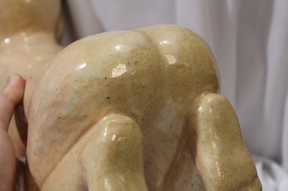 An Antique/Vintage Chinese Kneeling Boy - 8