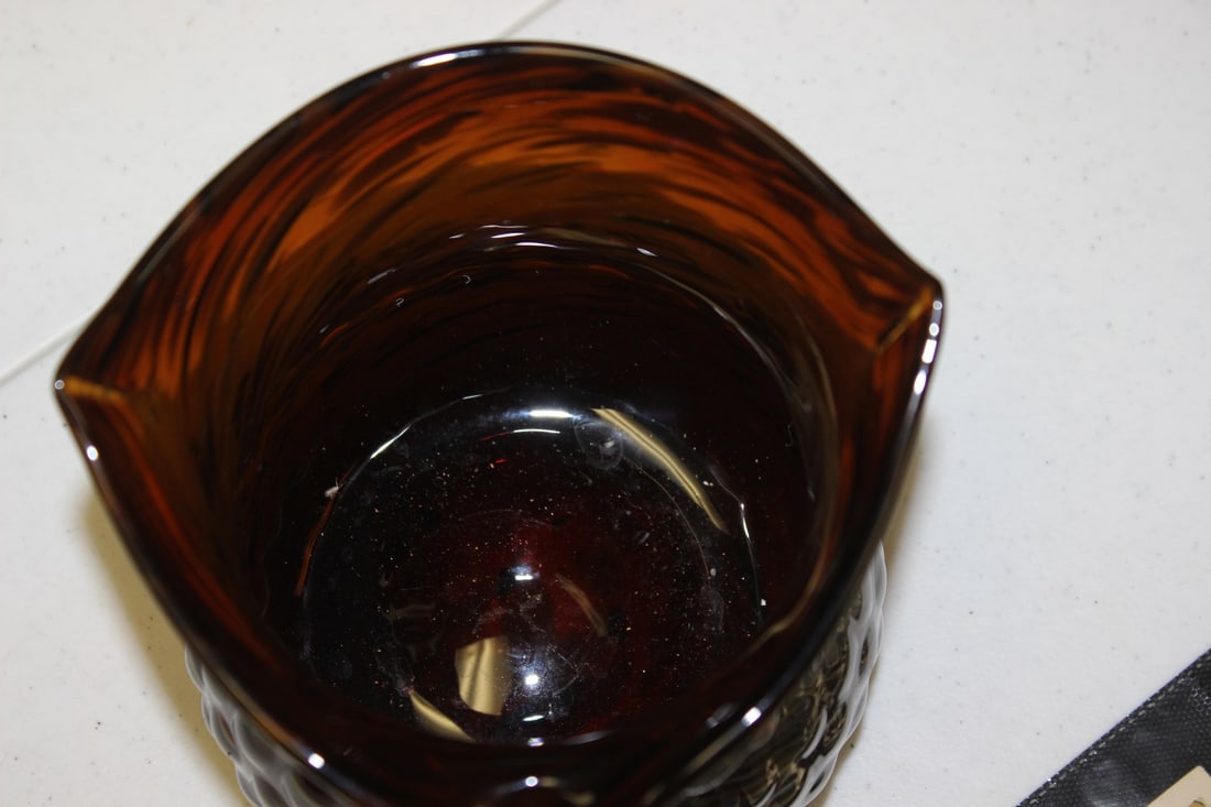 An Art Glass Owl Pitcher - 5