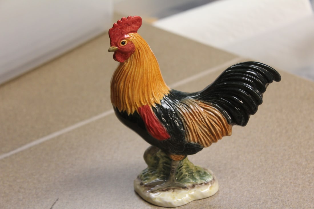 Signed Ceramic Rooster: signed John Beswick - 5 3/4" tall