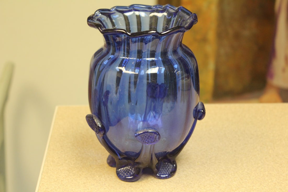 Cobalt Blue Glass Vase - 2
