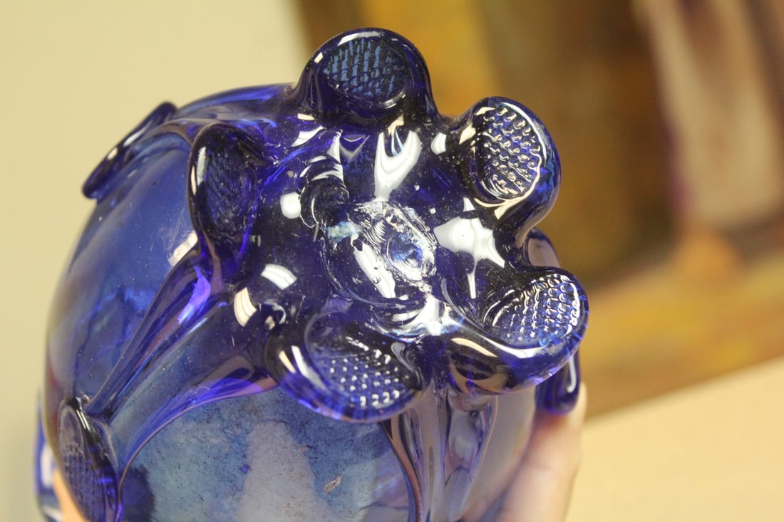 Cobalt Blue Glass Vase - 5