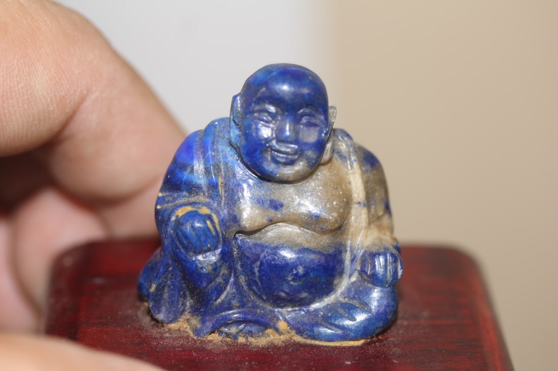 Small chinese Lapis Lazuli Buddha - 4