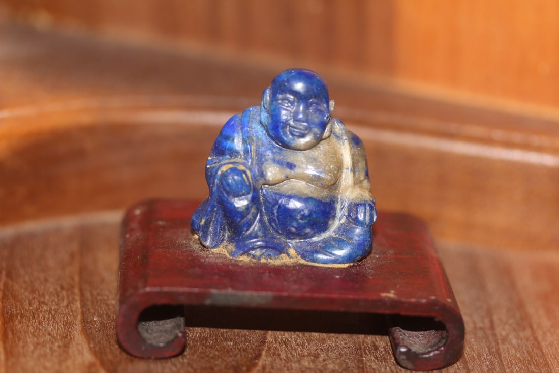 Small chinese Lapis Lazuli Buddha - 6