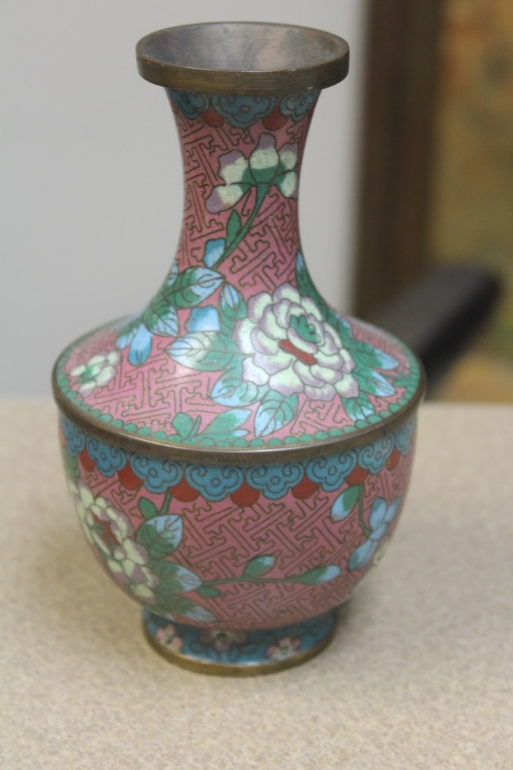 Antique Chinese Cloisonne Vase - 2