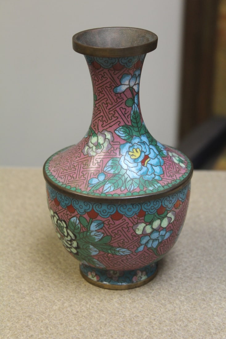 Antique Chinese Cloisonne Vase - 4