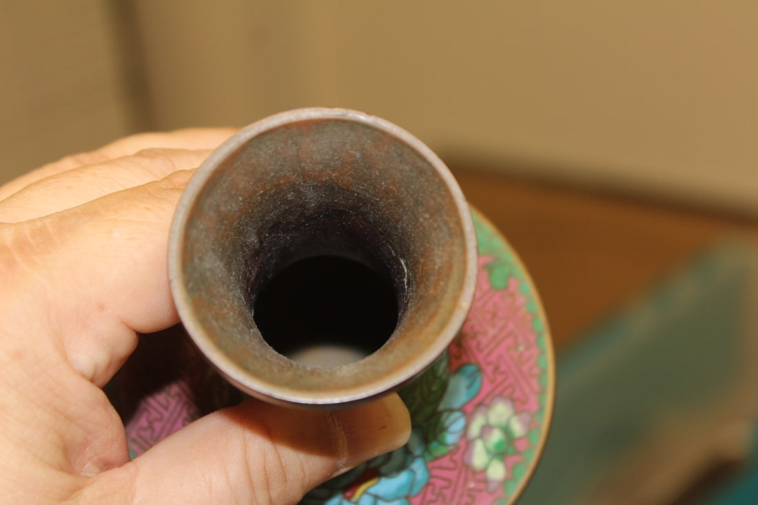 Antique Chinese Cloisonne Vase - 5