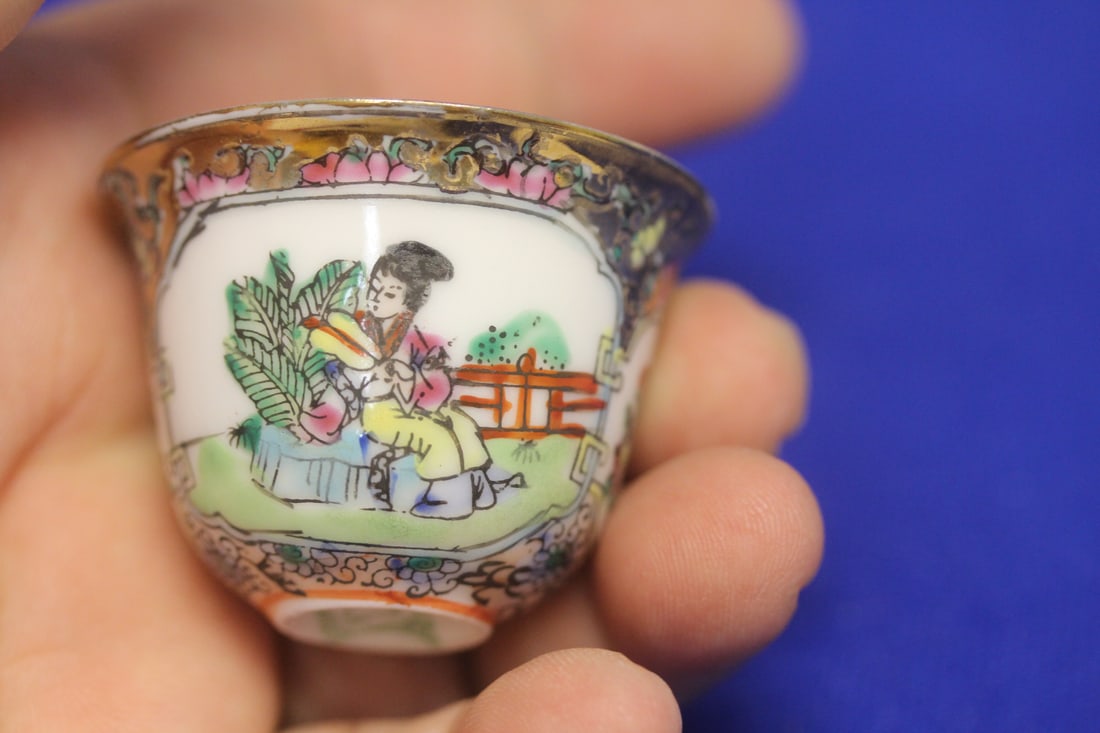 Lot of 2 Japanese Small or Tiny Cup and Small Bowl - 2
