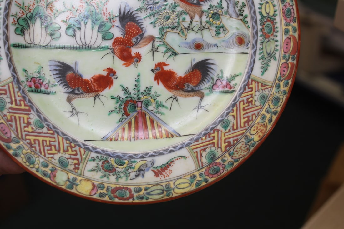 Vintage chinese Chicken Salad Plate - 4