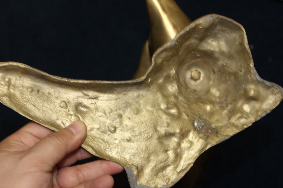 A Bronze/Brass/Metal Dolphin Statue /Twin Dolphins - 11