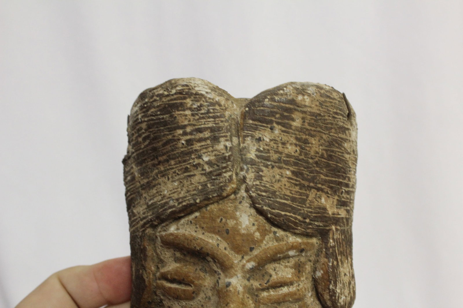 A Vintage Clay/Pottery Wall Hanger Mask - 2