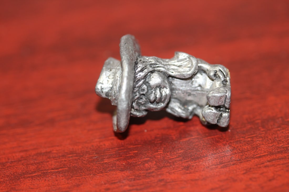 A Small Pewter Cow Girl - 5