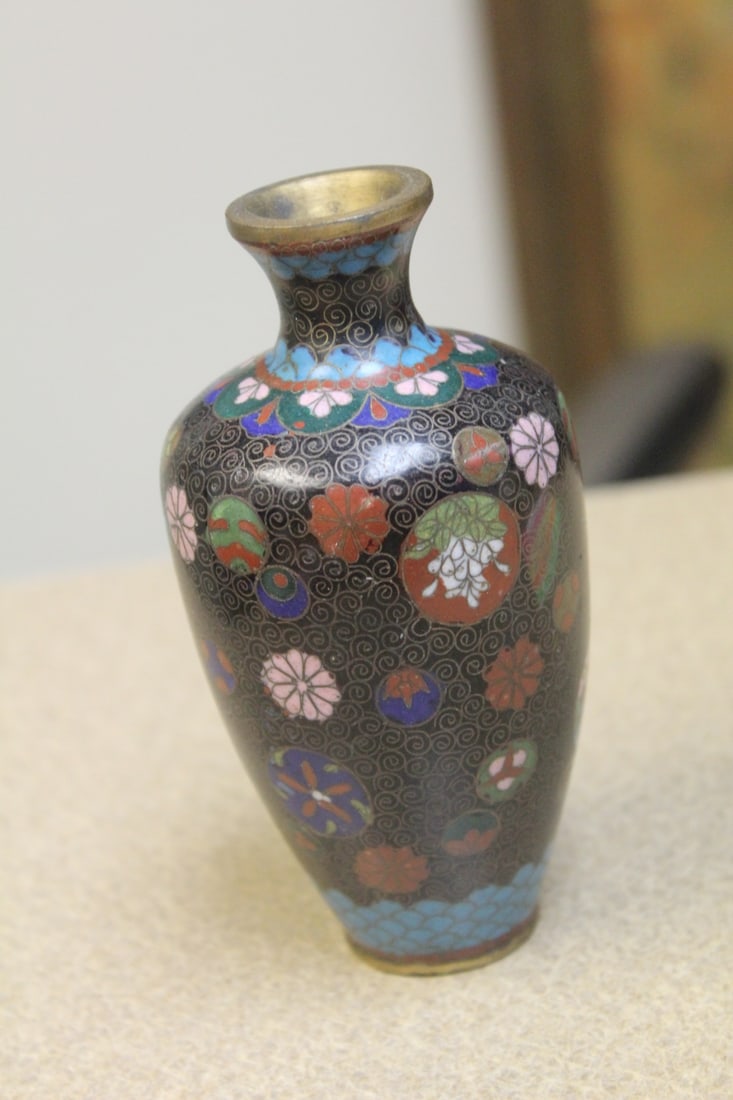 Antique Japanese Cloisonne Small Vase - 4