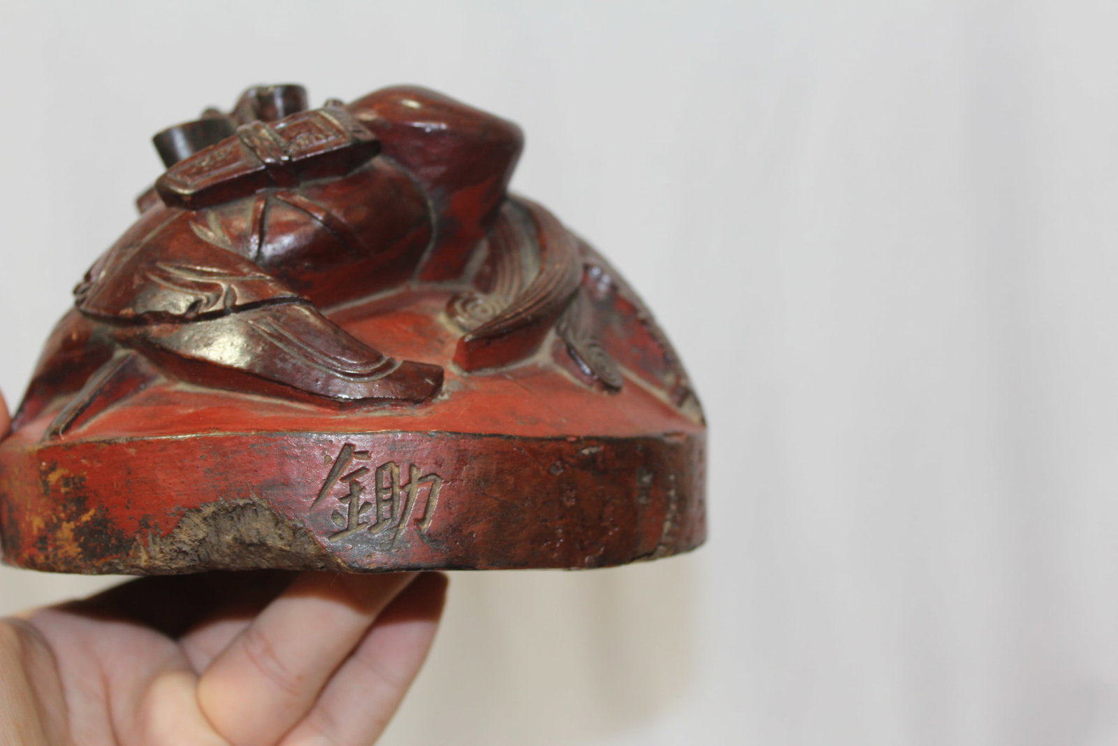 A Nicely Carved Wooden Lid or a Finial - 10